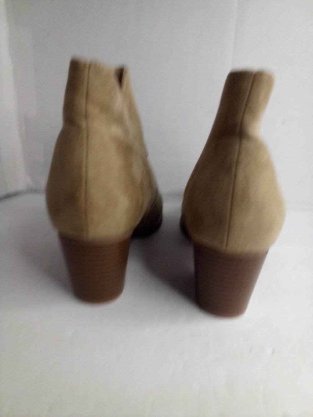 Comfort Est 1946 Ankle Boot Women 10M 10 Side Zip Block Heel Bootie Tan Brown - Picture 8 of 13